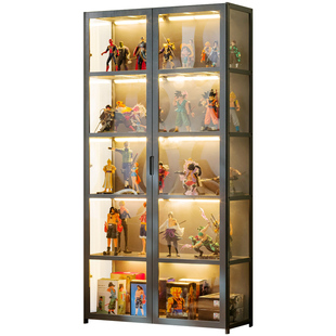 手办展示柜盲盒模型儿童玩具收纳柜陈列柜亚克力透明置物架子书架