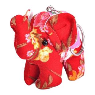 泰国花布小象钥匙扣钥匙圈包挂伴手礼节日生日礼品西双版纳礼物