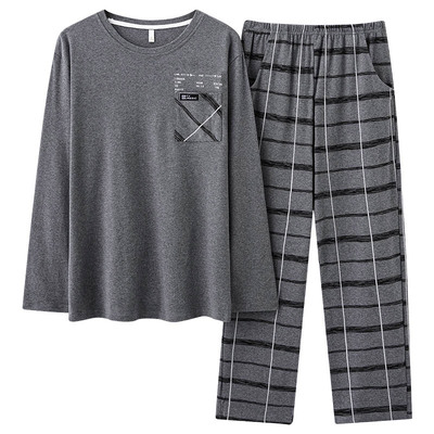 芬腾正品睡衣男春秋纯棉长袖薄款