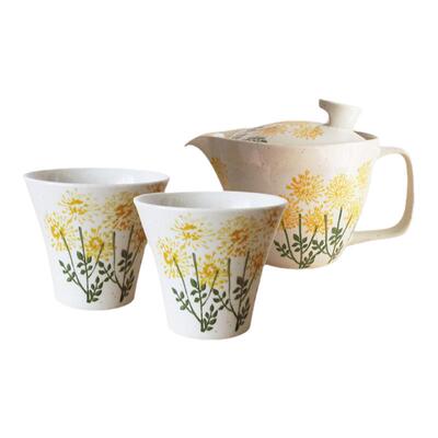 日本直邮J-kitchens茶杯茶具套装野花图案简约风格做工精致家用