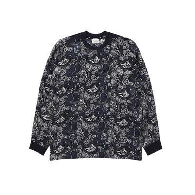 BAPEBLACK腰果花图案长袖T恤