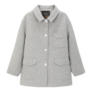 【MARCHEN】蕾虎简约休闲百搭设计师秋冬雪国列车外套上衣女