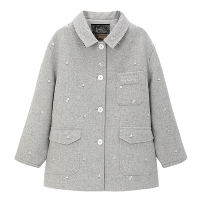 【MARCHEN】蕾虎简约休闲百搭设计师秋冬雪国列车外套上衣女