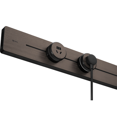 公牛中古风移动轨道插座超薄极窄