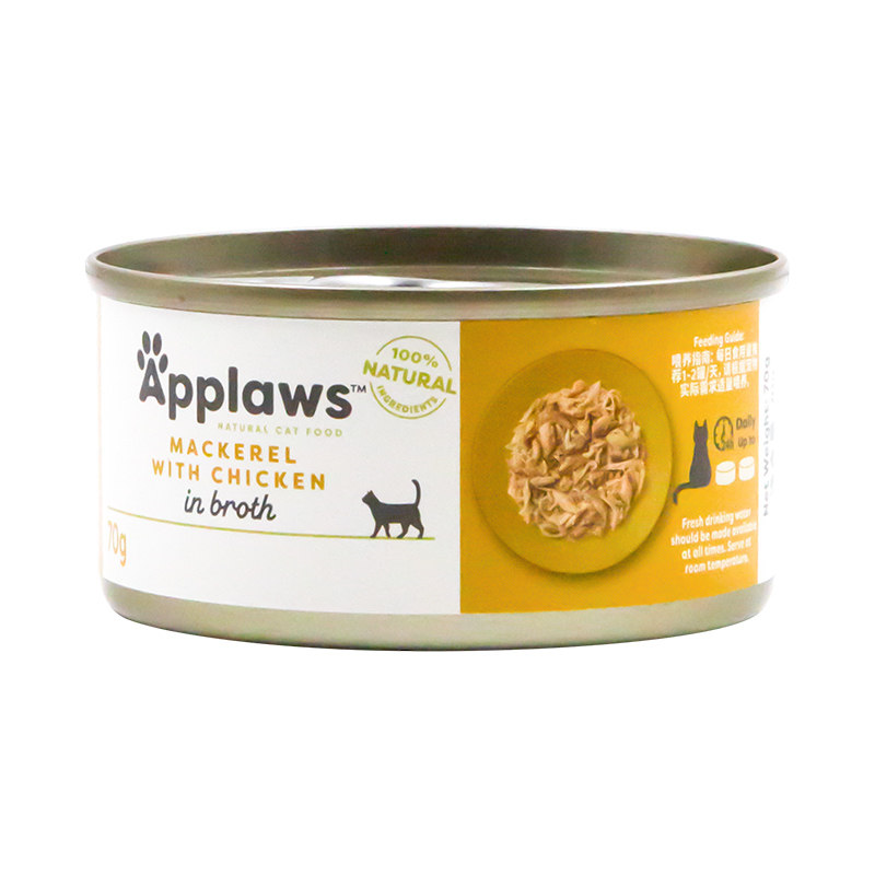 仁可宠物英国Applaws爱普士天然进口猫罐头猫咪零食70g补水湿粮罐