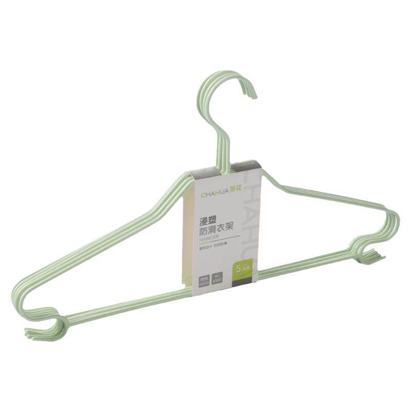 浸塑衣架茶花家用防滑