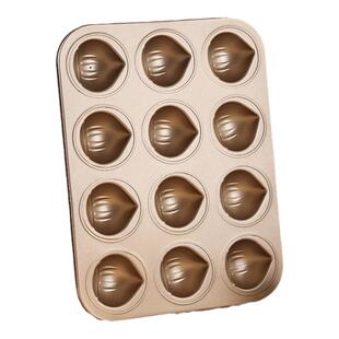 网红黄油年糕模具不沾栗子12连玛德琳6板栗磨具蛋糕烘焙9烤盘烤箱