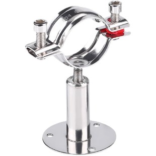 304不锈钢可调节管支架固定圆管PVC管道管子夹伸缩抱箍带底座管夹