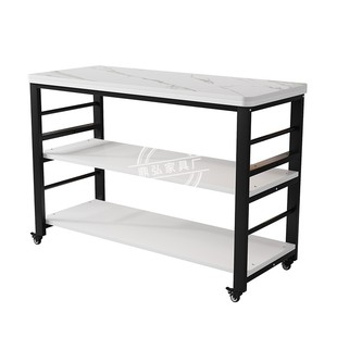 厨房岩板置物架切菜桌落地多层可移动操作台微波炉烤箱储物架带轮