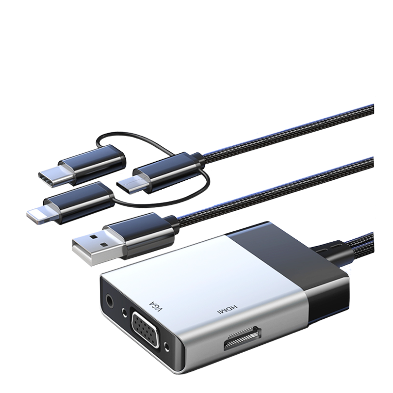 投屏器手机同屏高清连电视转换投影仪适用于苹果安卓高清hdmi/vga