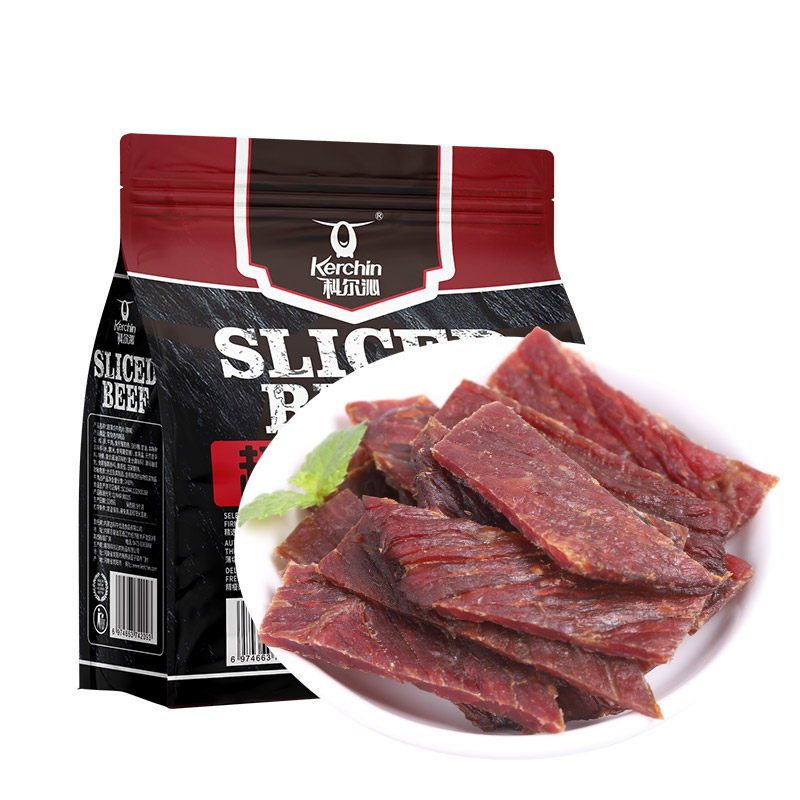 科尔沁超薄切牛肉片350g 休闲零食开袋即食小吃牛肉片办公室零食