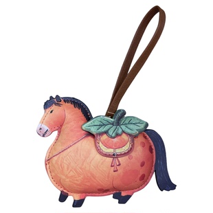 老舍纪念馆马年新品马上有喜柿皮革香囊香包挂件北京文创新年礼物