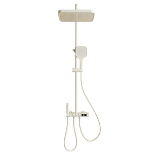 东鹏卫浴全铜小户型增压花洒喷头家用淋浴数显钢琴按键花洒套装