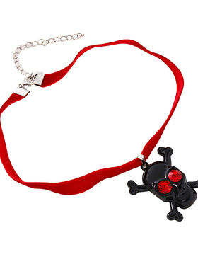 万圣节恶搞骷髅头项链女