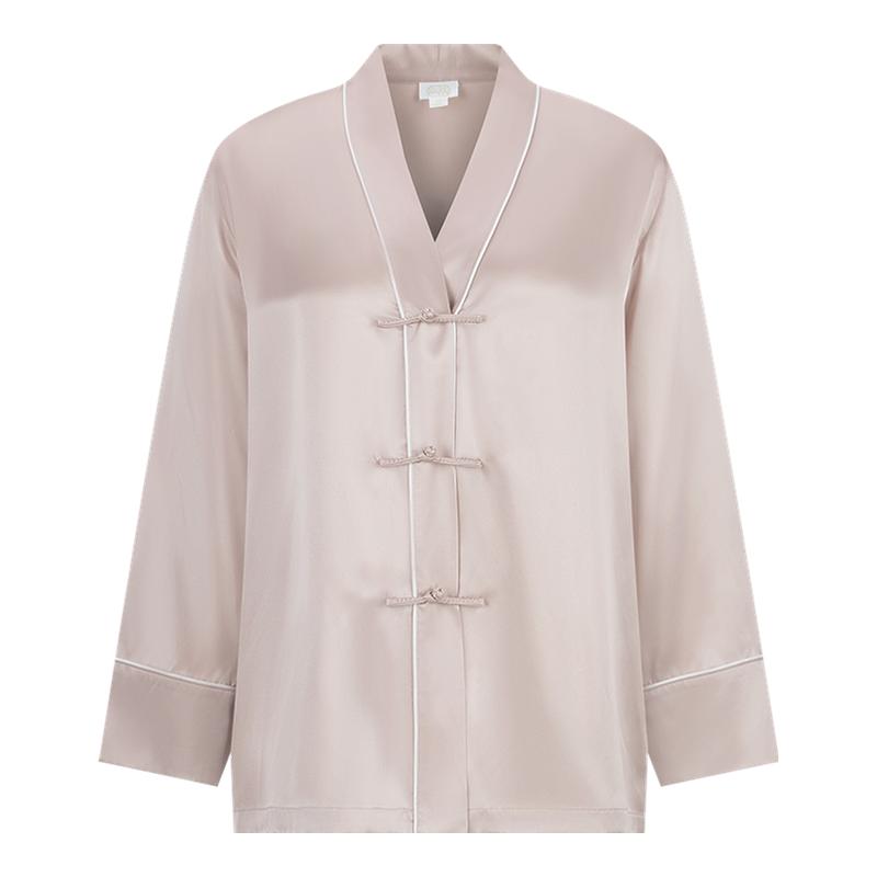 丝侬高级感中式盘扣真丝家居服女