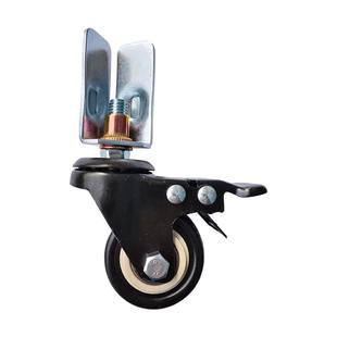 角钢滑轮底座角钢货架轮子置物架脚轮带刹车置物架滑轮配件