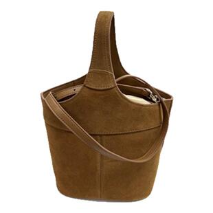 千百度简约菜篮子真皮包手拎单肩斜挎女包高级时尚百搭A25301401