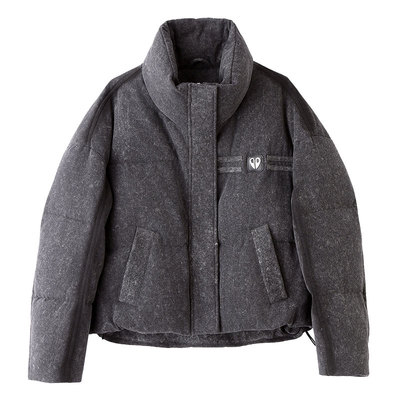 牛仔立领保暖羽绒服短款超好看