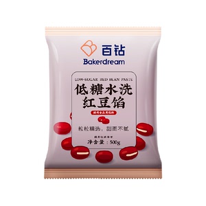 百钻低糖水洗红豆沙青团馅料500g