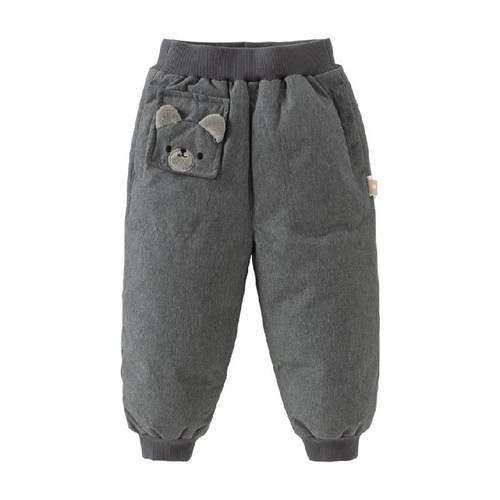 【抗菌绒】戴维贝拉儿童白鸭绒羽绒裤2025冬装新款男童防水束脚裤