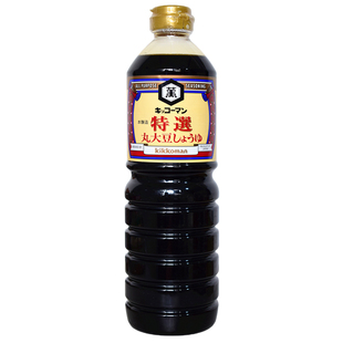 日本进口万字特选丸大豆酱油1L调料整颗大豆发酵仅4种原料无添加