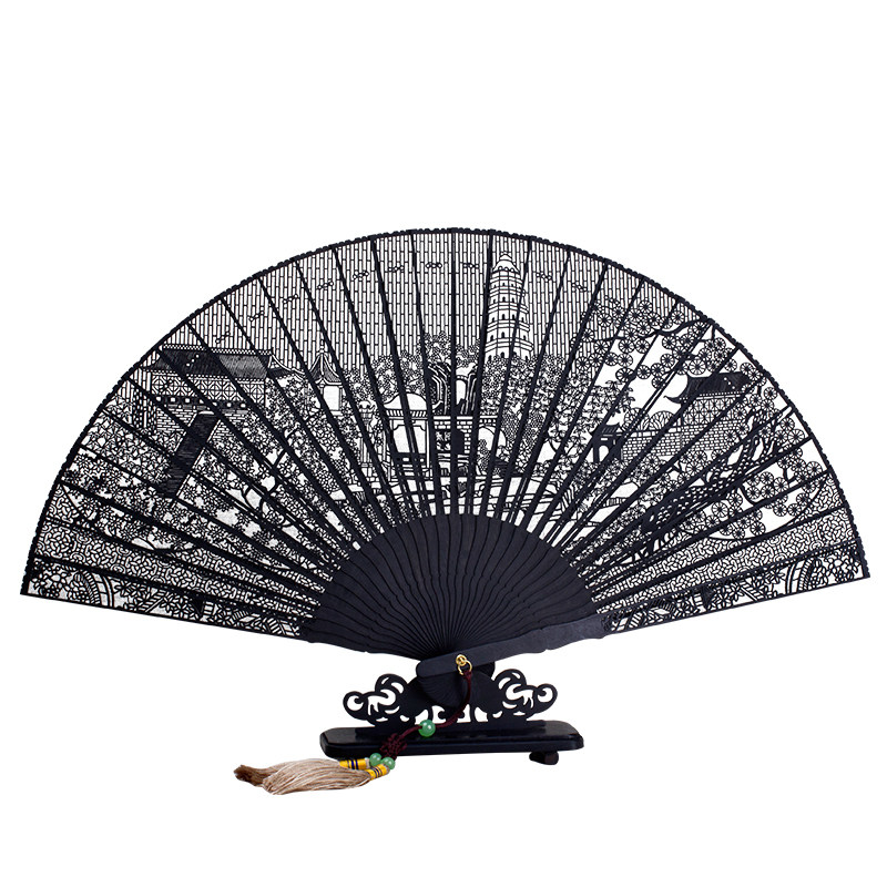 【非遗礼品扇】檀香扇苏州特产檀香木折扇中国风扇子新中式工艺扇