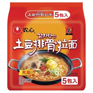 农心土豆排骨味方便面香菇牛肉辣白菜袋装拉面国产煮面新日期