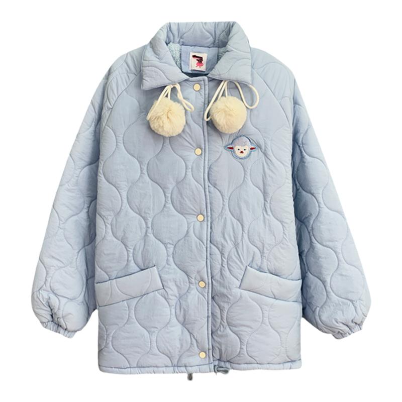 甜心轰炸机轻美式棉服显瘦