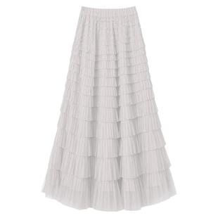 仙气重工网纱多层蛋糕裙半身裙女装长款设计感小众显瘦大摆长裙子