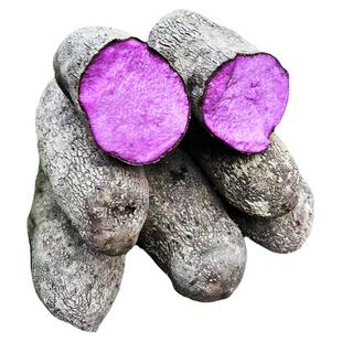 紫山药新鲜现挖赣南紫心大脚板薯三百山农家自种毛薯紫玉淮山5斤