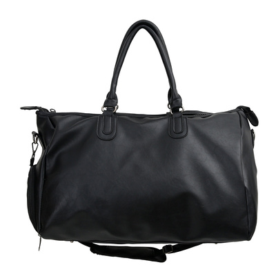 高级感手提大容量短途旅行包PU软休闲运动健身包旅游出差行李袋男