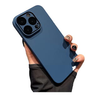 适用苹果16promax手机壳iphone17新款肤感磨砂硬壳17promax自带镜头膜15简约Air纯色14Pro男女15plus全包13pm