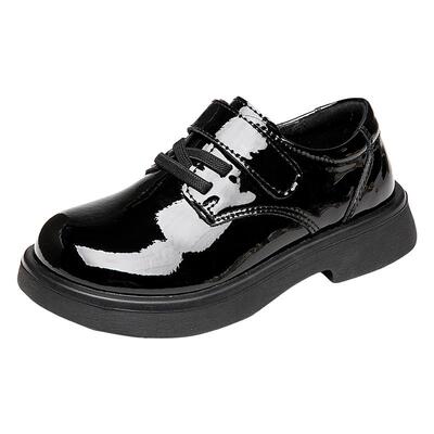 童鞋儿童皮鞋加绒软底女童演出鞋