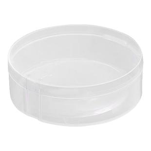 新款分粉扑通用收纳盒圆形透气透明防尘便携棉花糖气垫大号散粉盒