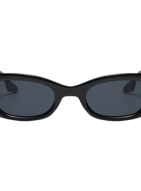 ins欧美网红椭圆形黑色墨镜防晒