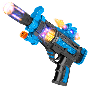 儿童仿真八音枪电动声光冲锋机关枪音乐震动上供仿真手枪模型玩具