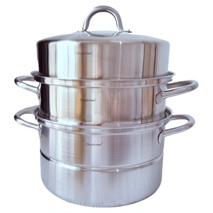 ChockMen不锈钢蒸锅28cm家用多炉灶通用304不锈钢蒸锅大容量汤锅