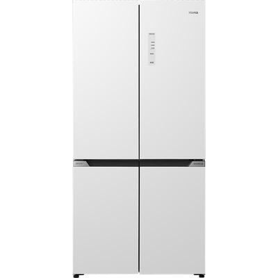 奥马母婴零嵌入肤感玻璃十字冰箱