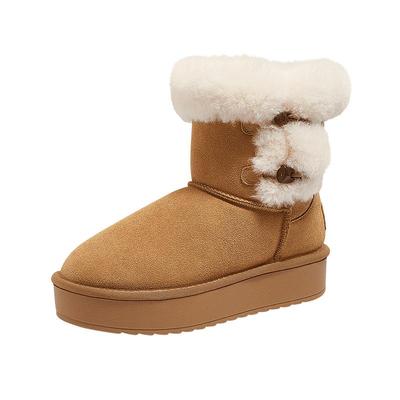 Camel/骆驼冬季雪地靴保暖棉鞋
