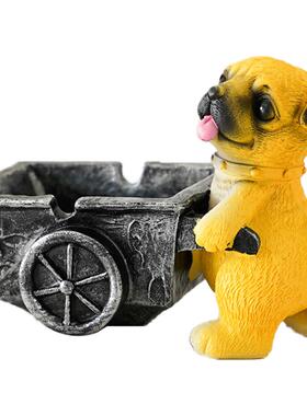 智老板装饰烟灰缸推车狗烟灰缸
