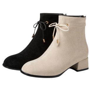 41一48特大码女鞋42外贸款43百搭44中跟女靴子45绒面46粗跟短靴47