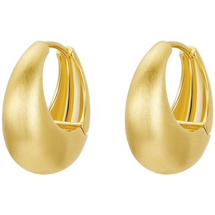 ZEGL金色圈圈耳环女2025新款爆款耳圈轻奢高级感耳钉复古秋冬耳饰