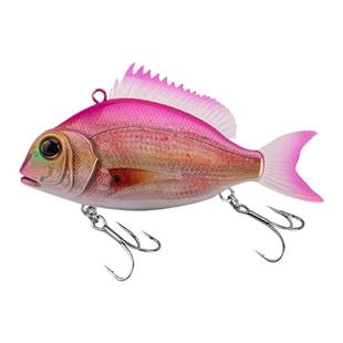 钓鱼佬的礼物3D仿生逼真鲷鱼粉色vib小禾路亚假饵挂件装饰包摆件