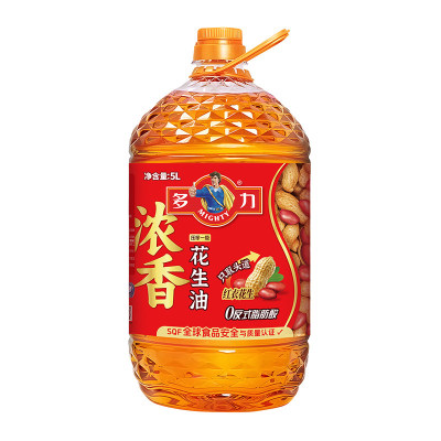 多力食用油桶装花生油5L