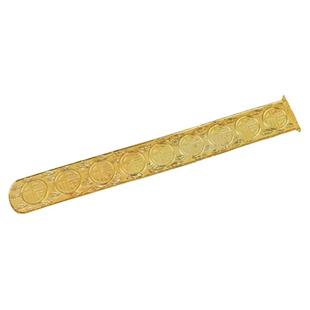 复古旗头发簪子宫廷画轴造型镀金色头饰合金扁方书签镇尺古风发饰