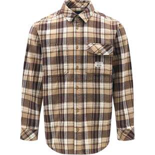 CAT卡特25秋冬新品男士全棉宽松工装贴袋长袖格子衬衫商场同款