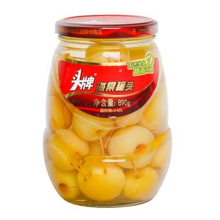 头牌海棠890g*2瓶新鲜即食黄桃山楂沙果李子杏子混合水果罐头大瓶