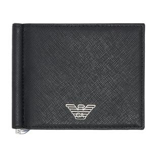EMPORIO ARMANI/阿玛尼男士对折短款多卡位钱夹钱包卡包一体官方