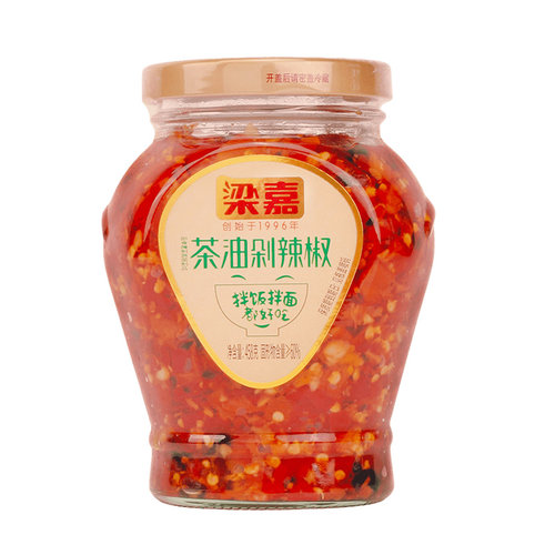 梁嘉茶油剁辣椒香辣湖南特产辣椒酱浏阳豆豉正宗开味下饭咸菜榨菜