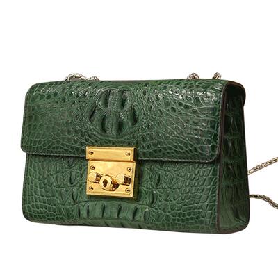 黑曼巴锁扣链条包时尚风斜挎单肩